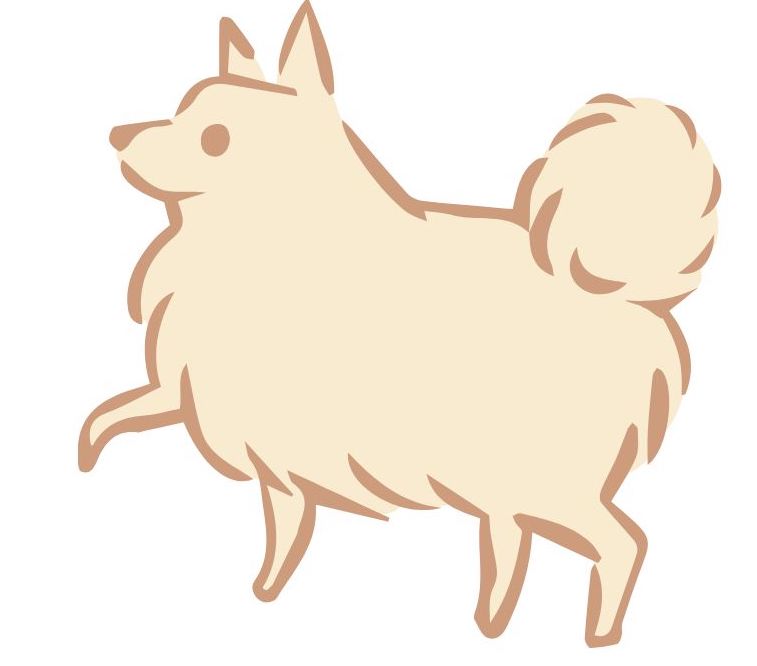 ポメラニアンのイラスト